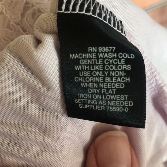 Liz Claiborne Lilac Lace Lined Dressy 👚 Shirt - Picture 8 of 9